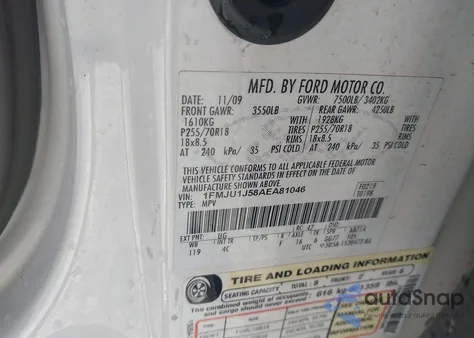 2010 Ford Expedition Eddie Bauer/King Ranch from USA, damaged, VIN 1FMJU1J58AEA81046